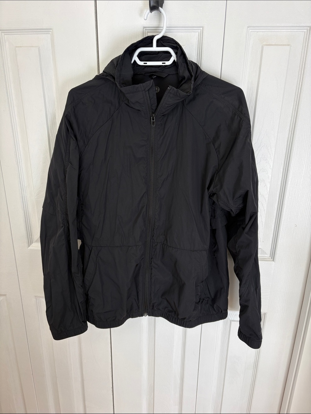 lululemon athletica Black Hooded Windbreaker Jacket